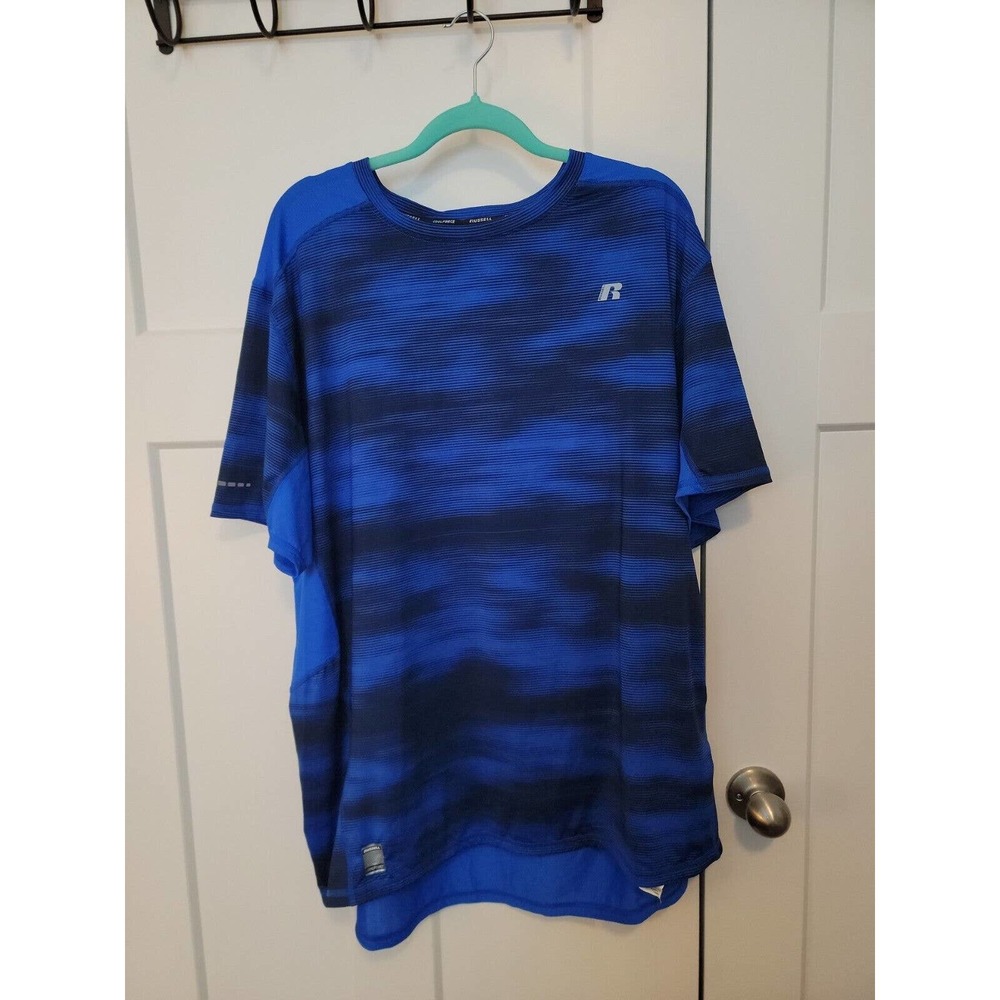 Russell Dri-Power 360 Shirt, Size 2XL Blue, Black